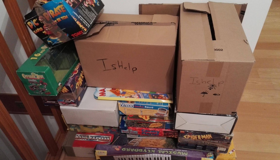 Jouets récoltés lors de la collecte de fin d'année 2017