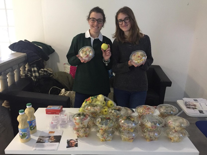 Le stand du Bol de Riz Solidaire 2018, sur le campus de Notre-Dame-de-Lorette de l'ISEP