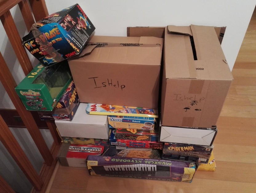 Jouets récoltés lors de la collecte de fin d'année 2017